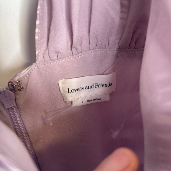 Lovers & Friends Venice Mini‎ Dress in Lilac Floral Palm - Small - Picture 7 of 9